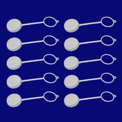 10 Silver Crown Caps with Tab